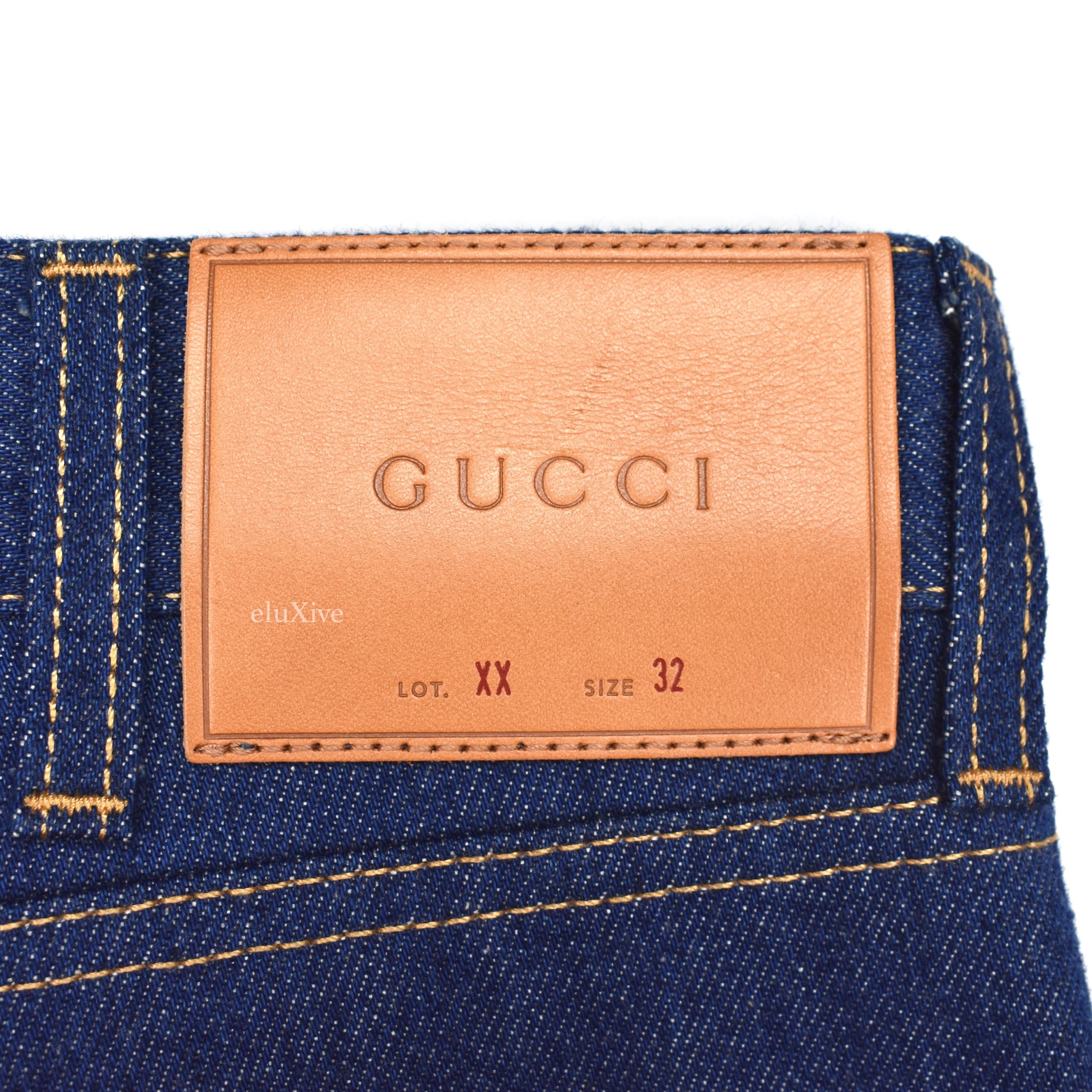 Gucci Floral Patch Denim Jeans NWT Size US 32 / EU 48 - 13 Thumbnail