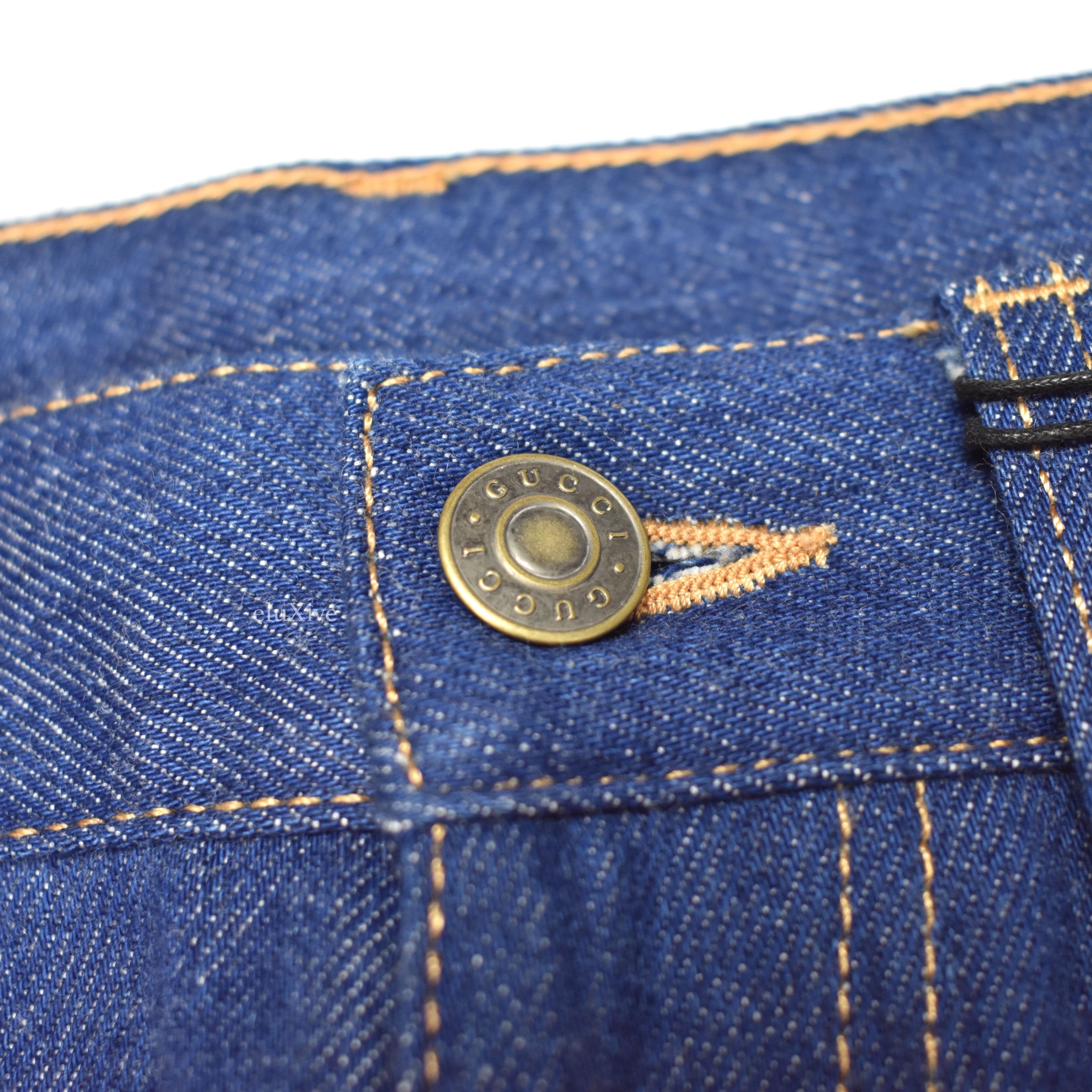 Gucci Floral Patch Denim Jeans NWT Size US 32 / EU 48 - 6 Thumbnail