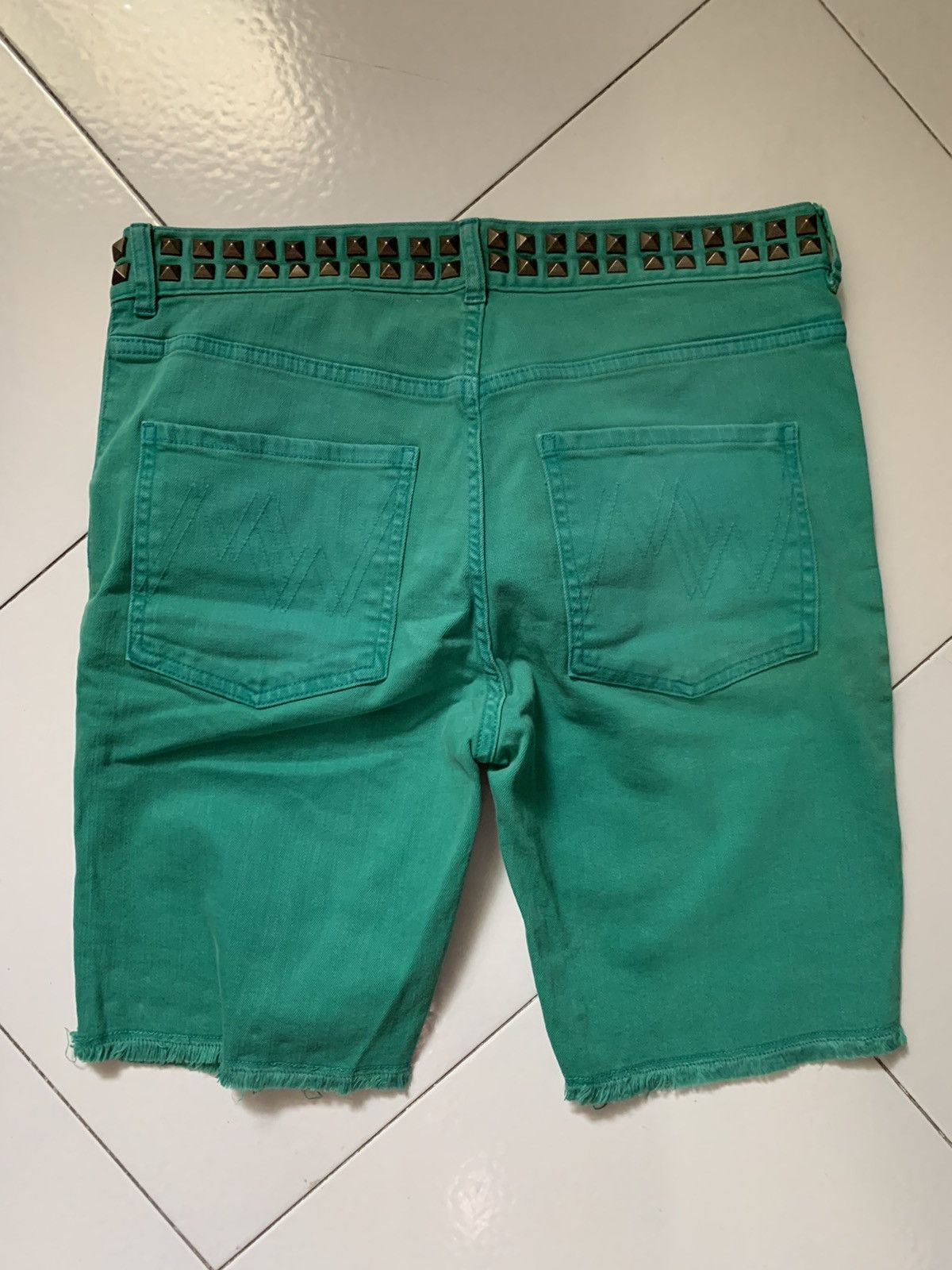H&M × Matthew Williamson Studded denim short pants Size US 32 / EU 48 - 4 Thumbnail