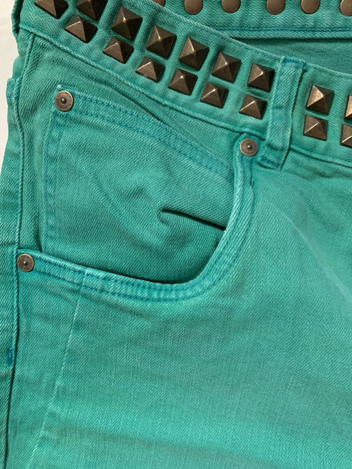 H&M × Matthew Williamson Studded denim short pants Size US 32 / EU 48 - 3 Thumbnail