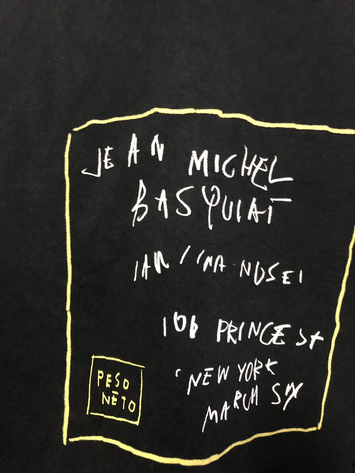 Jean-Michel Basquiat × Uniqlo Vtg JEAN MICHEL BASQUIAT T Shirt Longsleeve Peso Neto Size US L / EU 52-54 / 3 - 4 Thumbnail