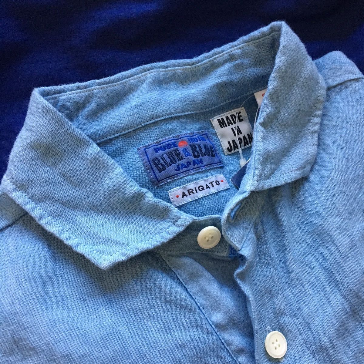 Blue Blue Japan Blue Blue Japan indigo linen shirt Sz 2 Size US M / EU 48-50 / 2 - 1 Thumbnail