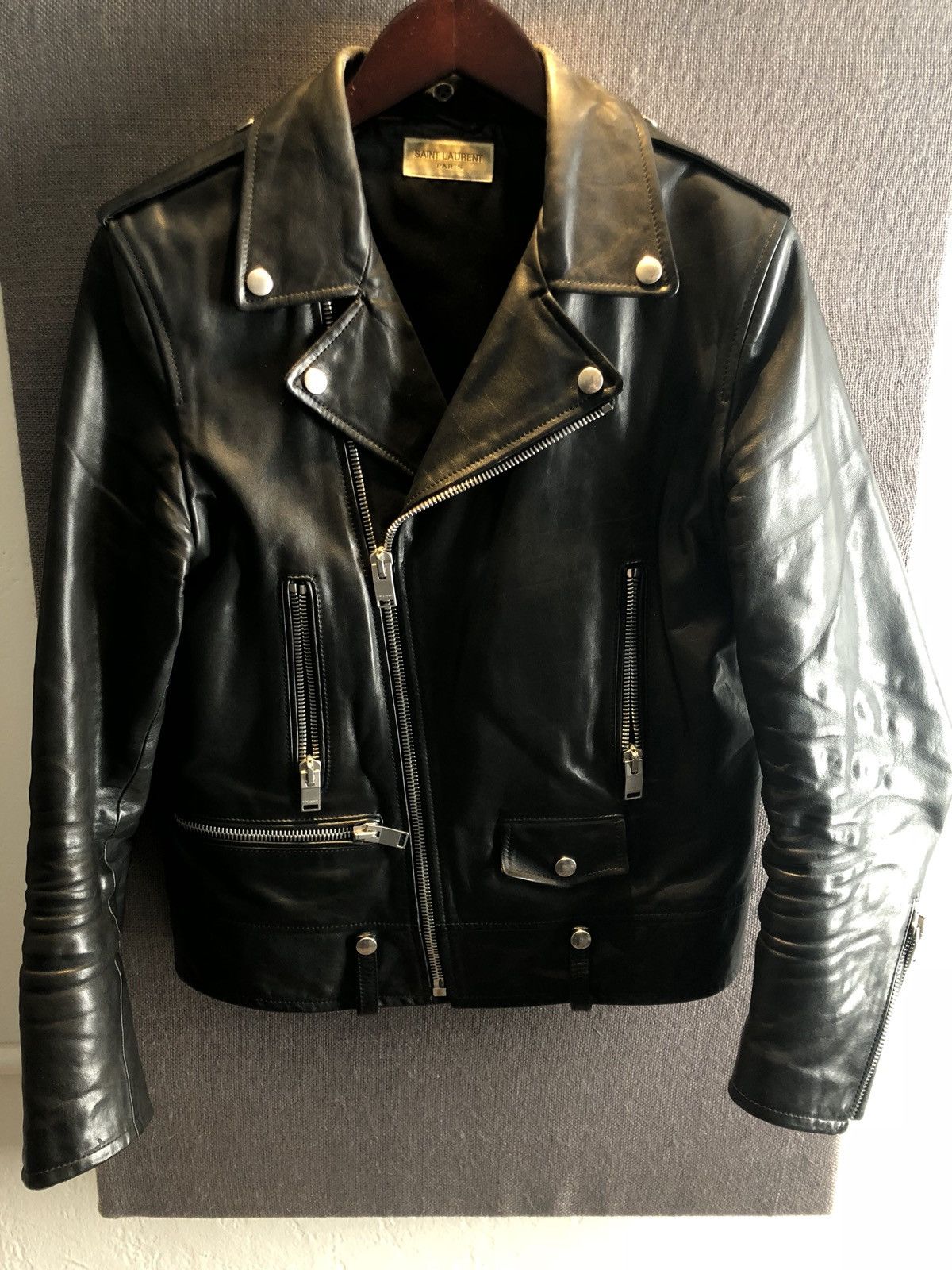 Saint Laurent Paris Rare FW16 Calf L01 Leather Biker Jacket | Grailed