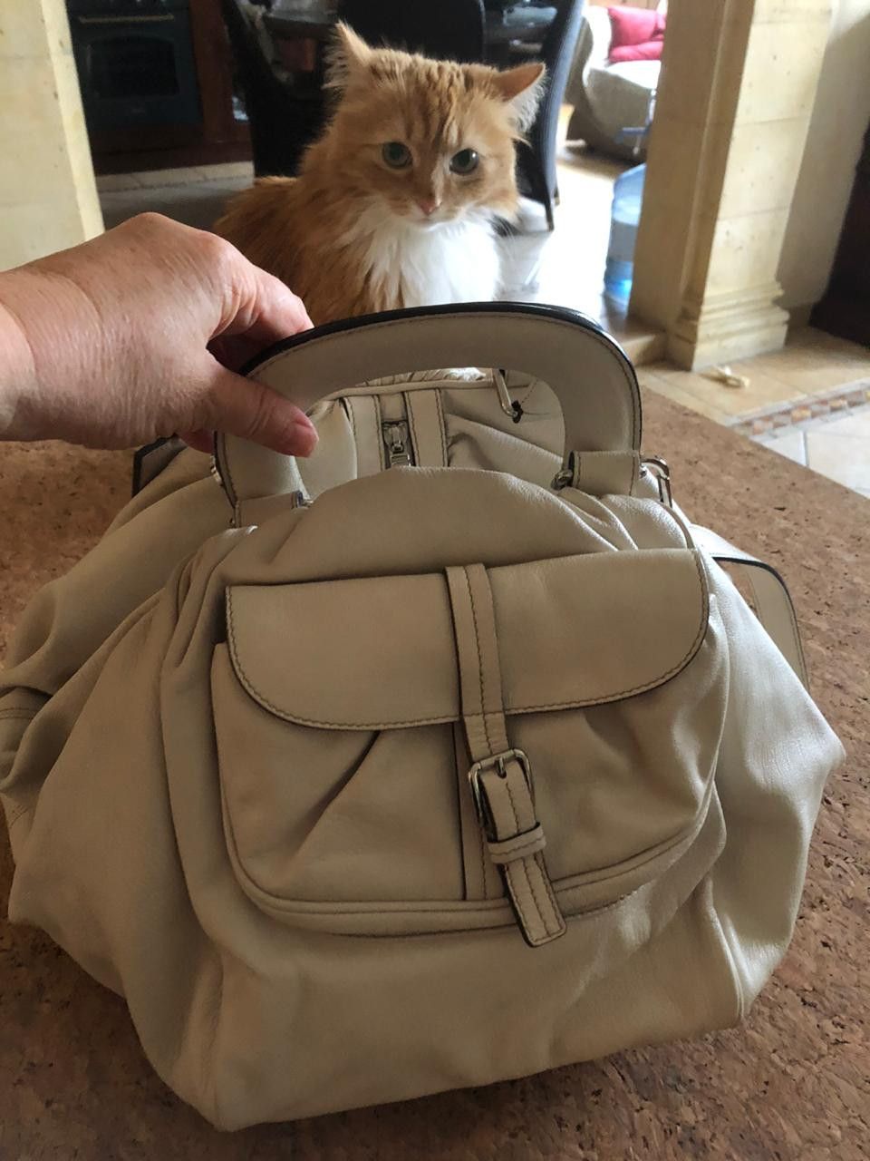 本物 Dolce & Gabbana MISSCURLY レザーハンドバッグ 本物 Dolce & Gabbana MISSCURLY レザーハンドバッグ