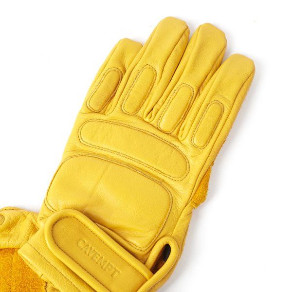 Cav Empt Cav Empt x Ashram Leather Gloves Yellow Grailed