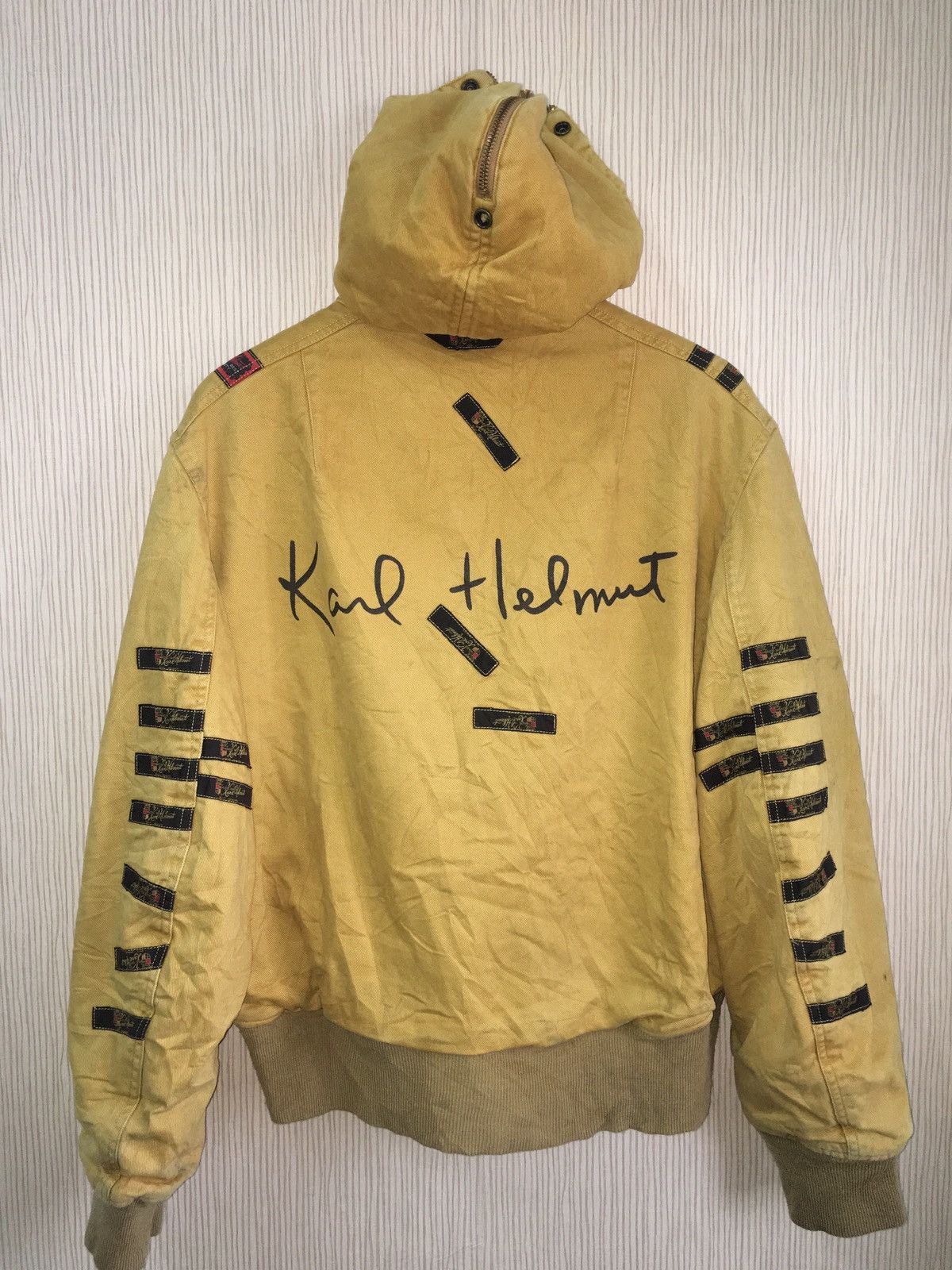 Designer × Karl Helmut × Vintage Karl helmut big logo jacket/hoodies Full patchers Design Size US L / EU 52-54 / 3 - 3 Thumbnail