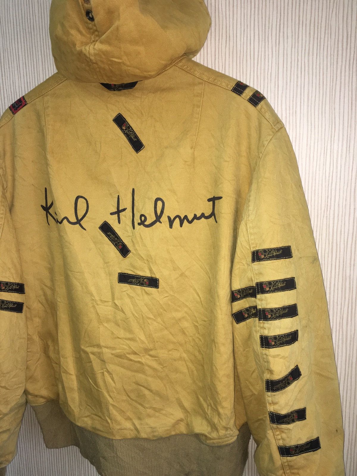 Designer × Karl Helmut × Vintage Karl helmut big logo jacket/hoodies Full patchers Design Size US L / EU 52-54 / 3 - 4 Thumbnail