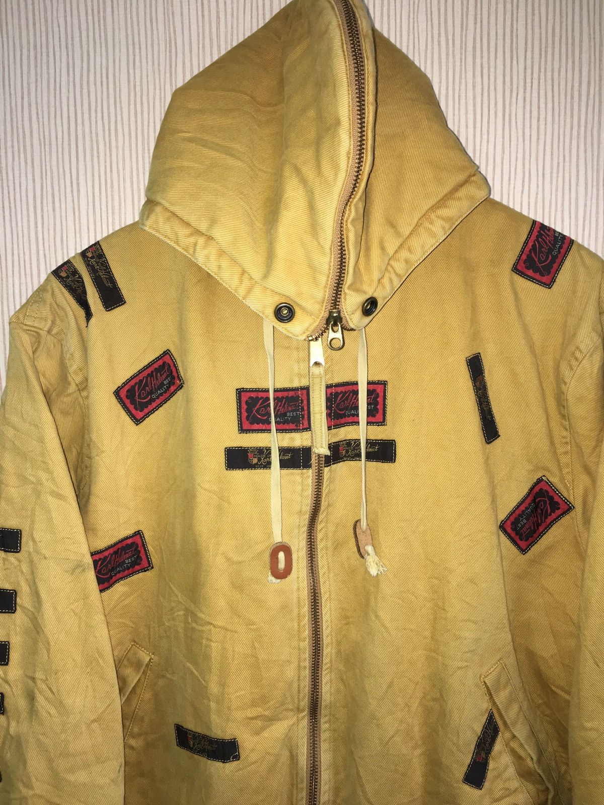 Designer × Karl Helmut × Vintage Karl helmut big logo jacket/hoodies Full patchers Design Size US L / EU 52-54 / 3 - 6 Thumbnail