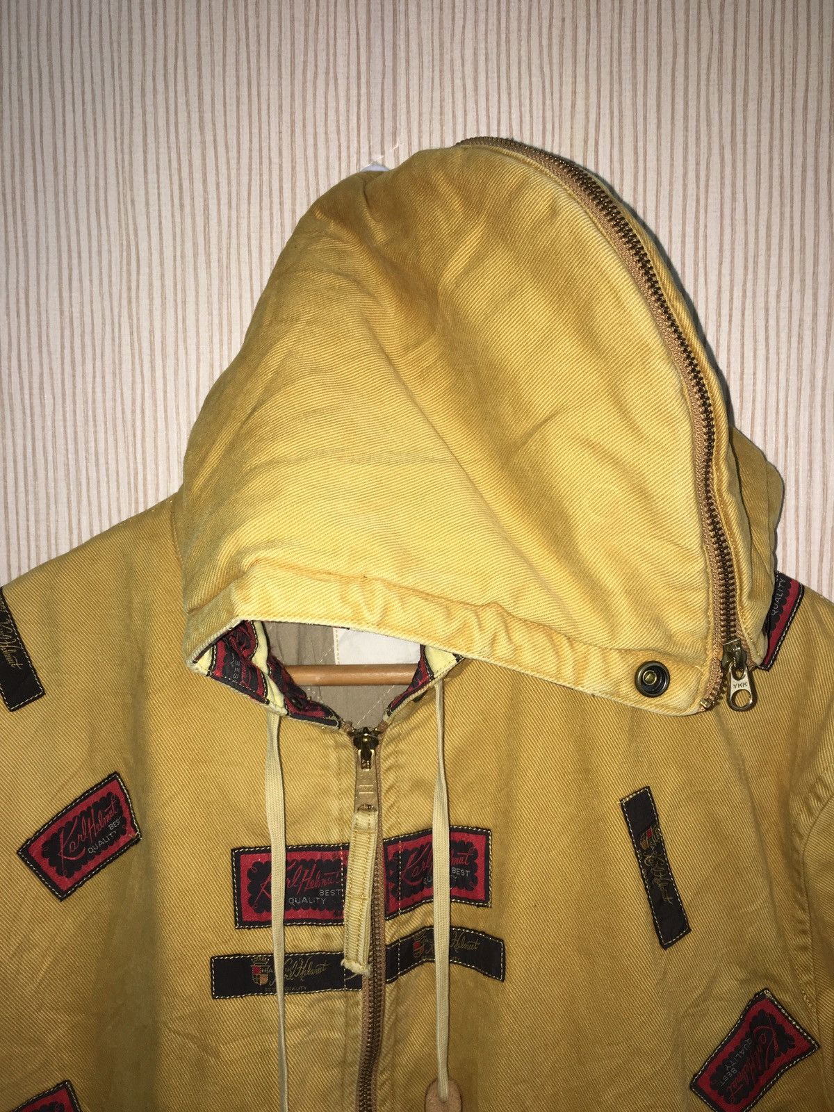 Designer × Karl Helmut × Vintage Karl helmut big logo jacket/hoodies Full patchers Design Size US L / EU 52-54 / 3 - 7 Thumbnail