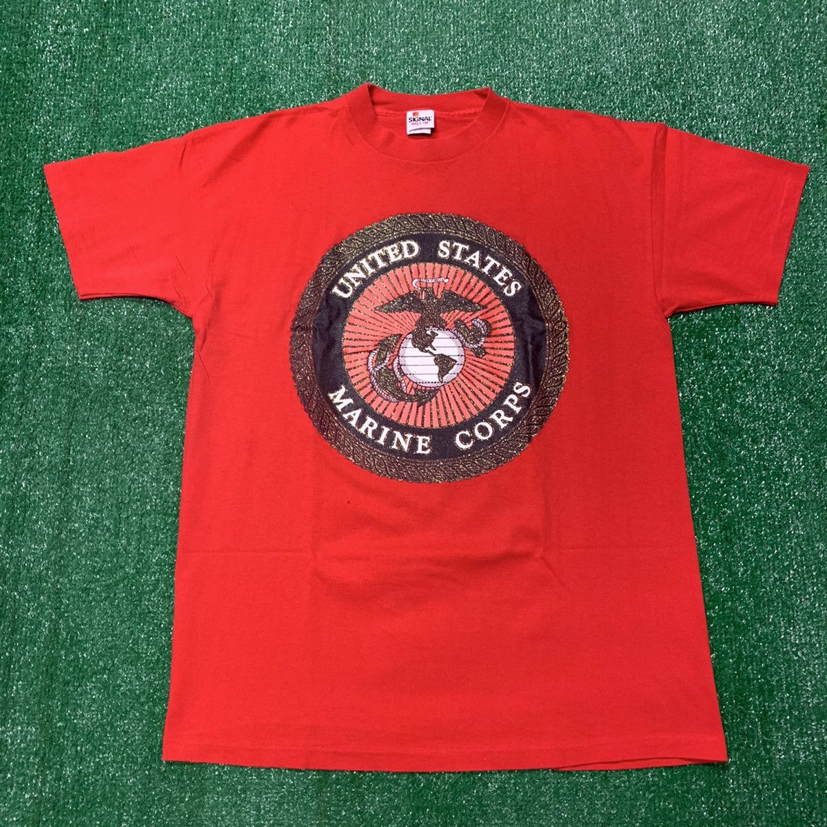 Gildan 90s Vintage US Marines Polo Grau L