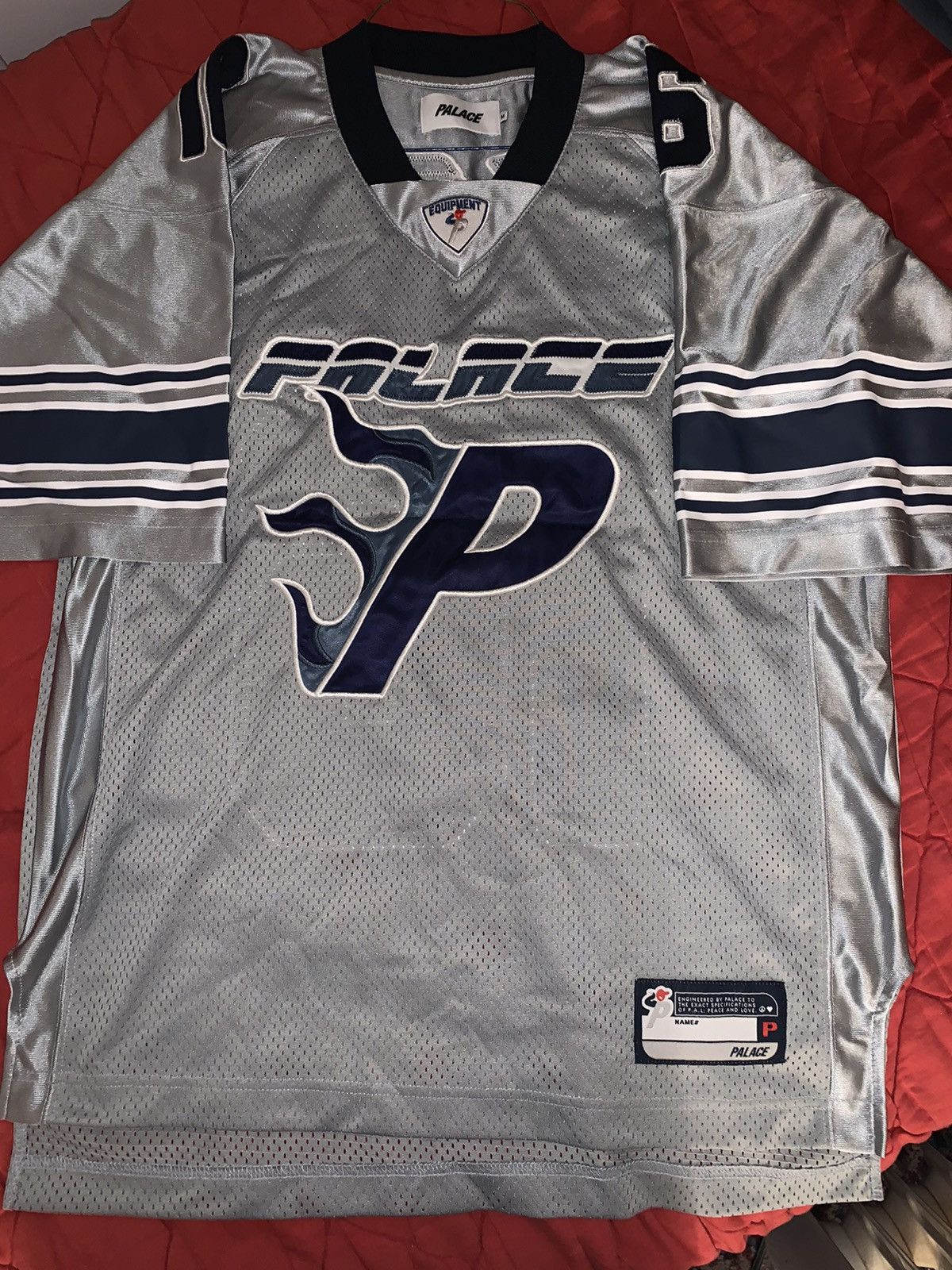 Palace Flaming P American Football Jersey Black - FW19 Men's - US