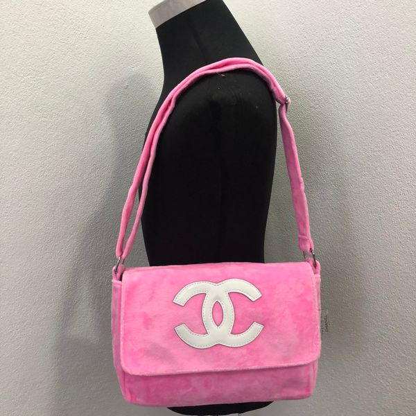 Chanel Precision Pink Terry Cloth Bag Brand new