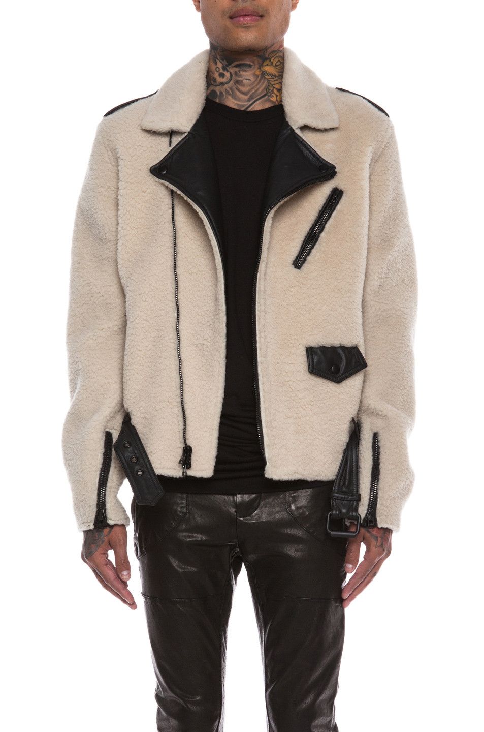 3.1 Phillip Lim Shearling/Leather Moto jacket Size US M / EU 48-50 / 2 - 1 Thumbnail