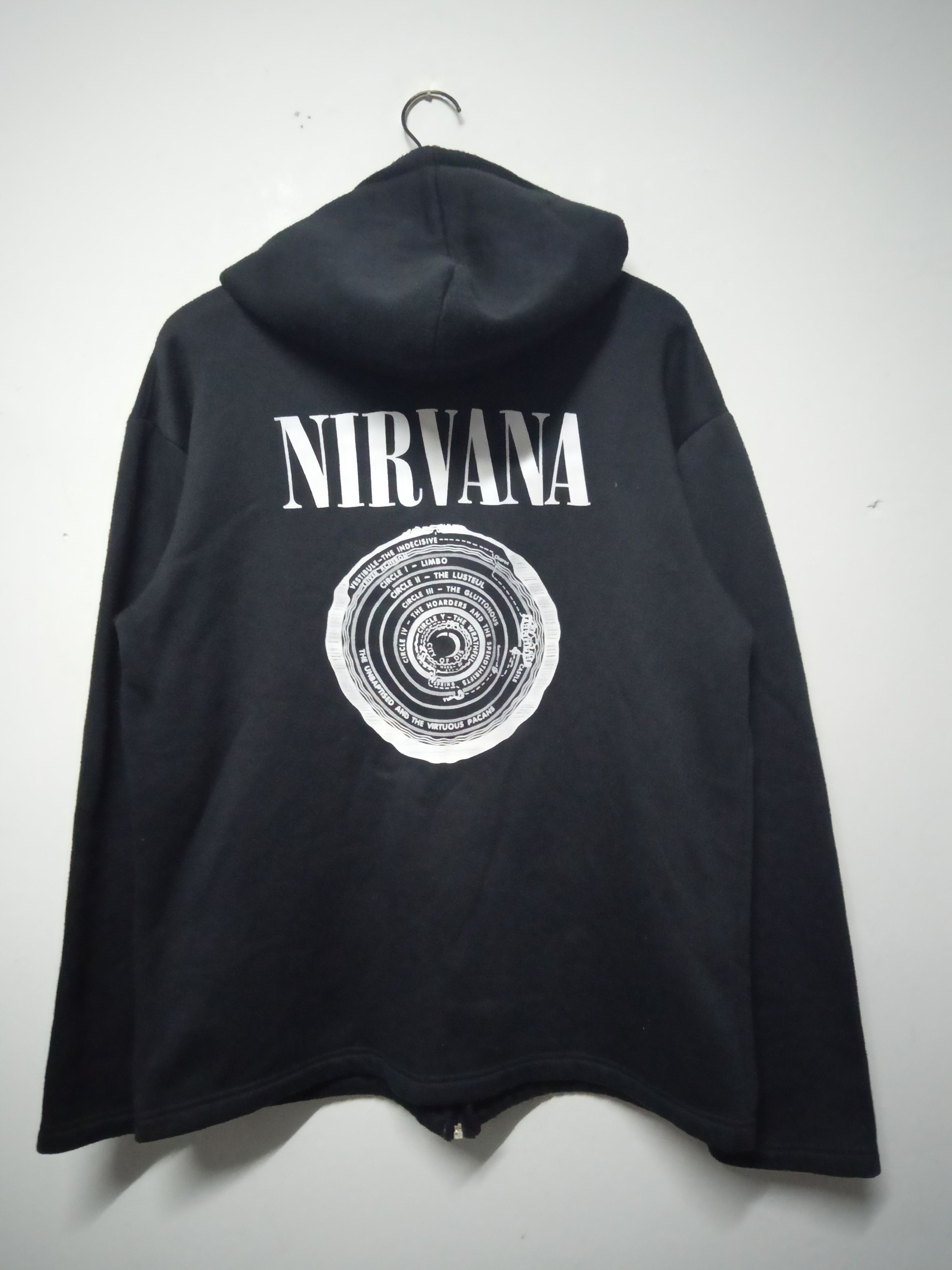 NIRVANA band sweatshirt pullover hoodie, size S, men's unclear navy blue type Vintage Second Hand