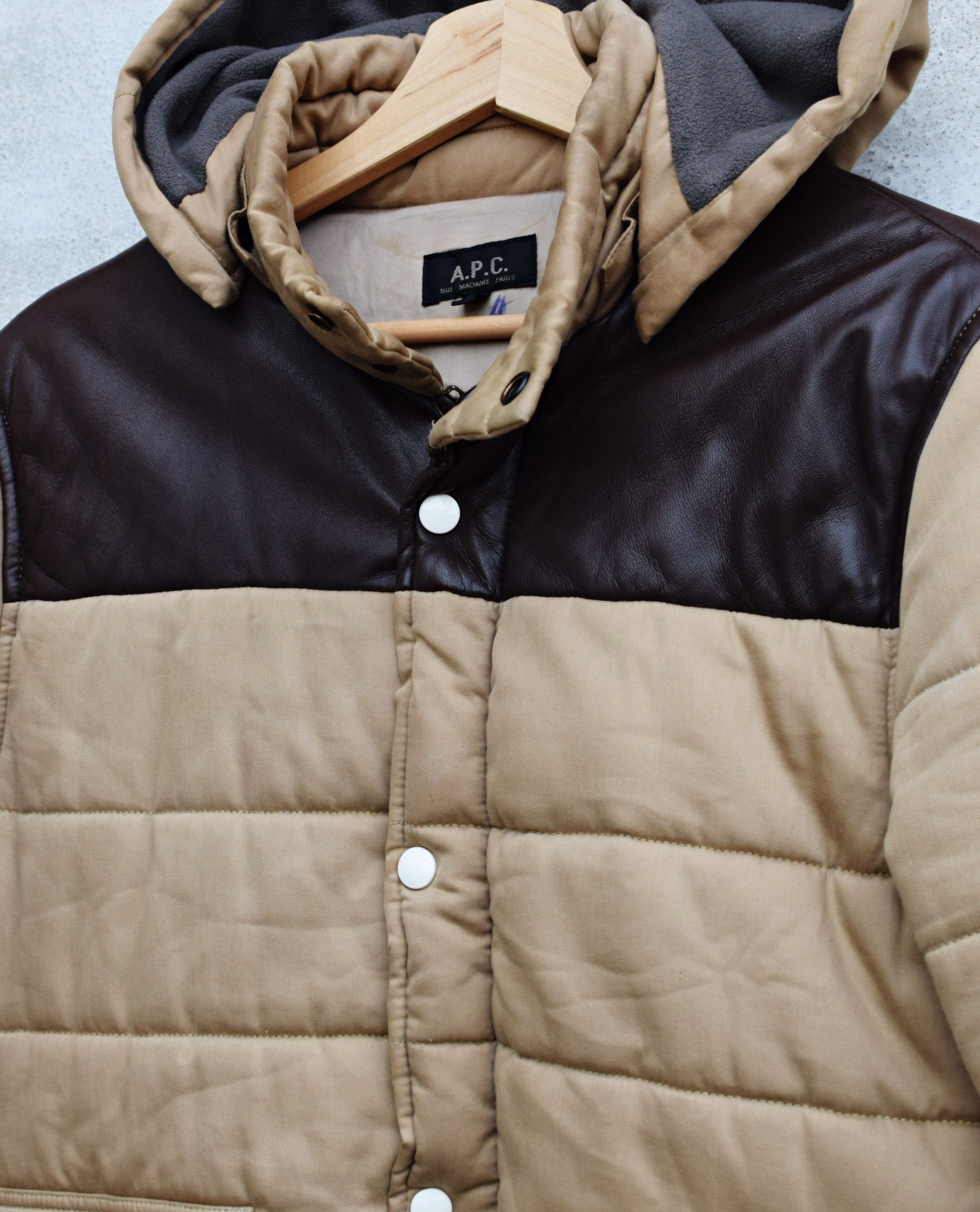 Puffer jacket A.P.C S Beige came