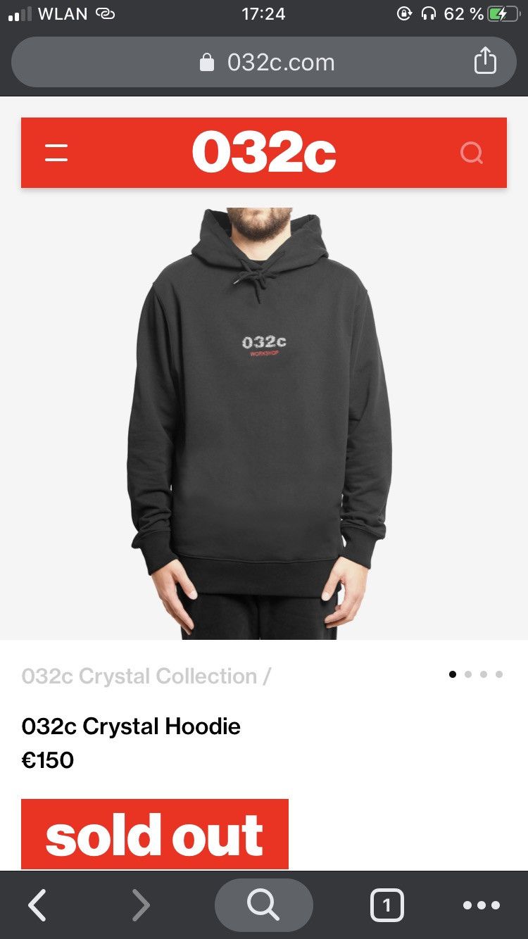 032c crystal hoodie sale