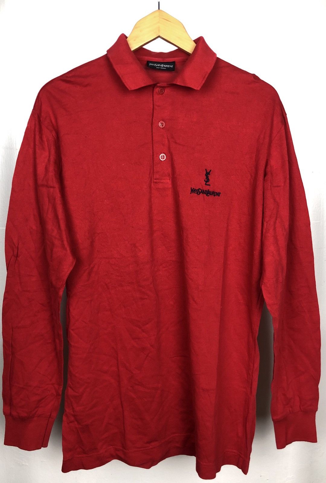 Yves Saint Laurent Yves Saint Laurent Tricots YSL Long Sleeve Polo Shirt Size US L / EU 52-54 / 3 - 1 Thumbnail