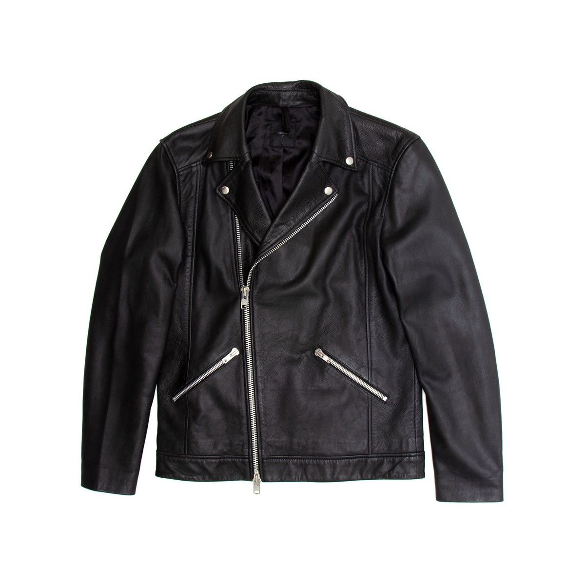 Genuine Leather × Minimum Minimum Lamb Leather Biker Jacket Alt Dior Saint Laurent Size US L / EU 52-54 / 3 - 2 Thumbnail