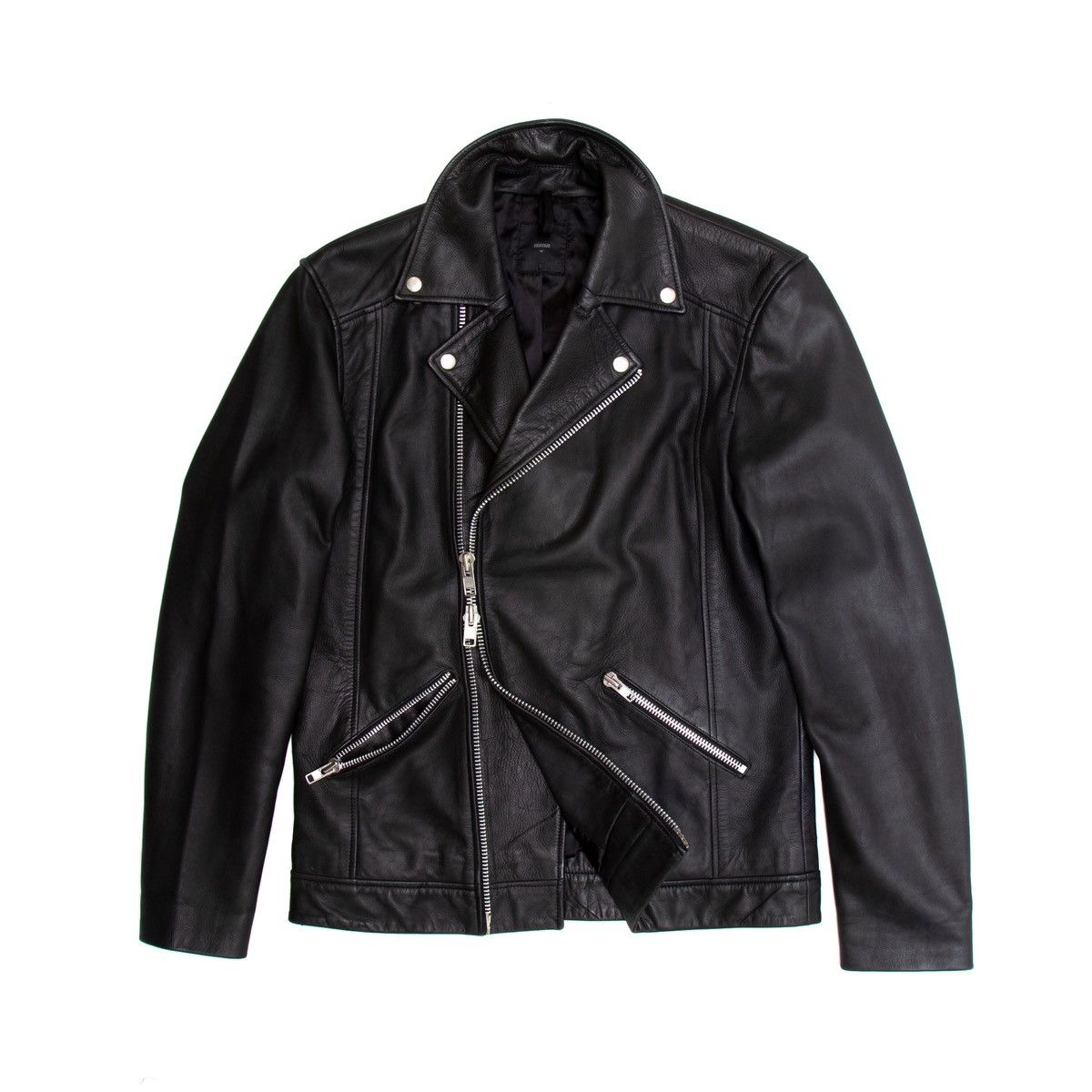 Genuine Leather × Minimum Minimum Lamb Leather Biker Jacket Alt Dior Saint Laurent Size US L / EU 52-54 / 3 - 1 Thumbnail