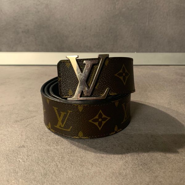 Louis Vuitton LV Initiales 40mm Reversible Belt Brown Damier Ebene. Size 95 cm