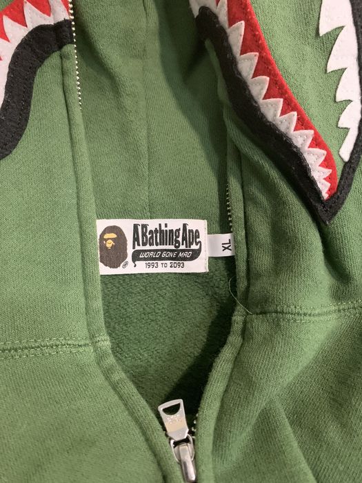 Bape bape shark hoodie green Size US XL / EU 56 / 4 - 4 Preview