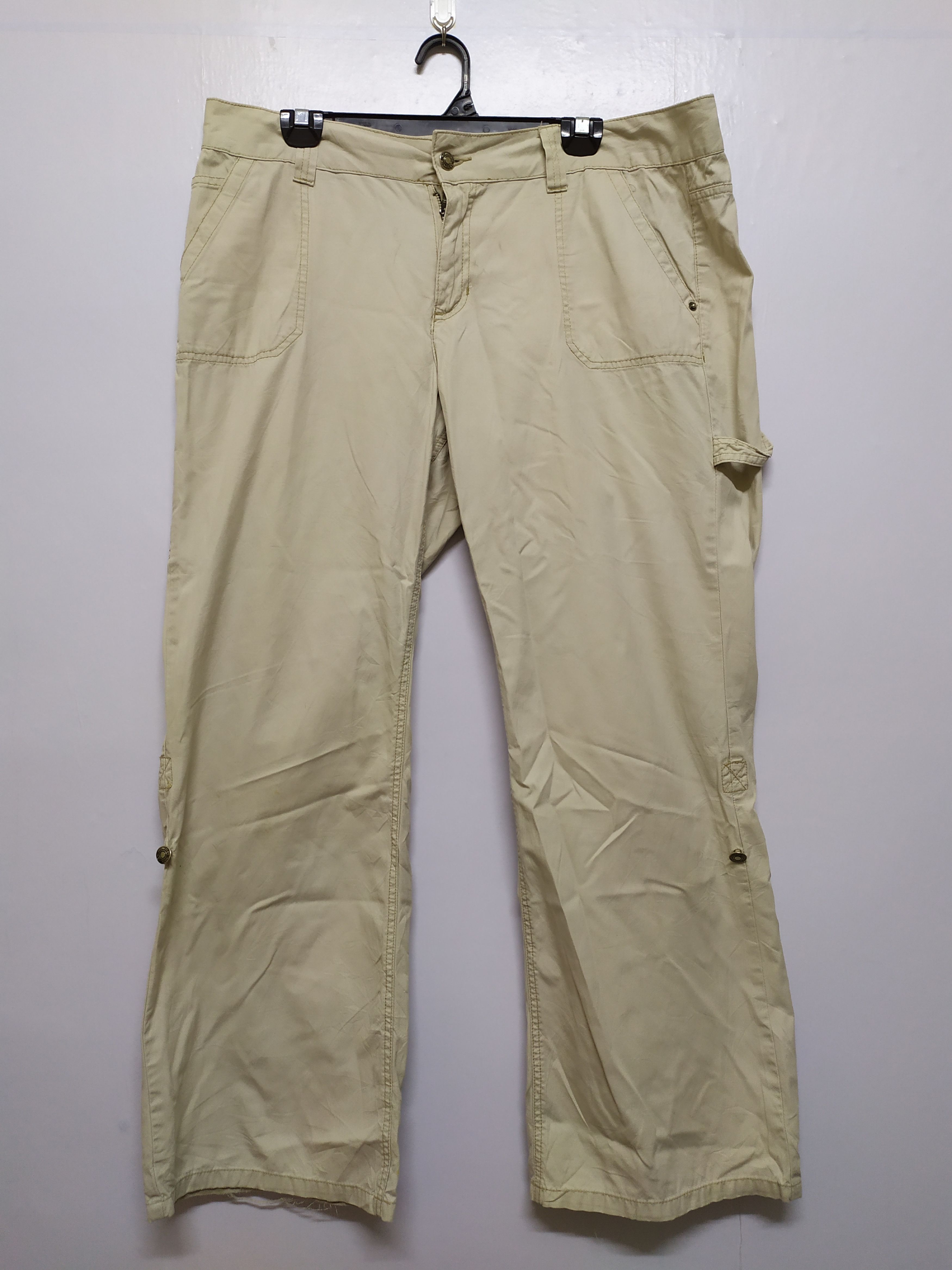 Route 66 × Vintage ROUTE 66 WHITE YELLOW CARGO PANTS Size US 38 / EU 54 - 1 Thumbnail