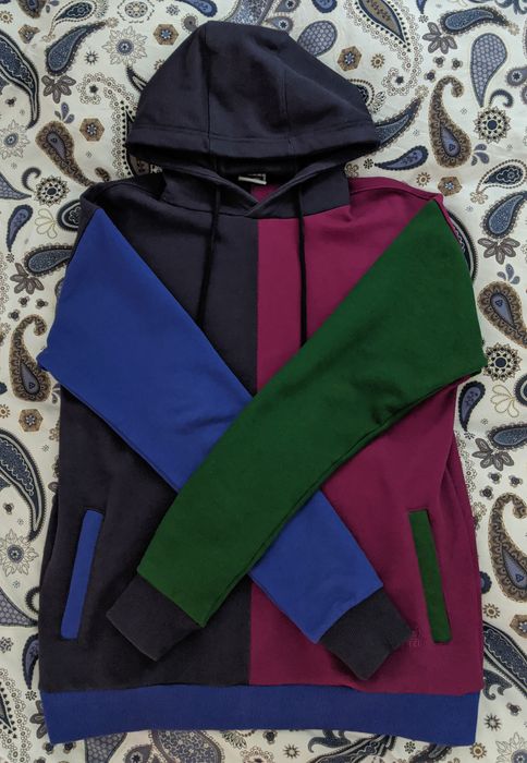 Teddy fresh burgundy shop color block hoodie