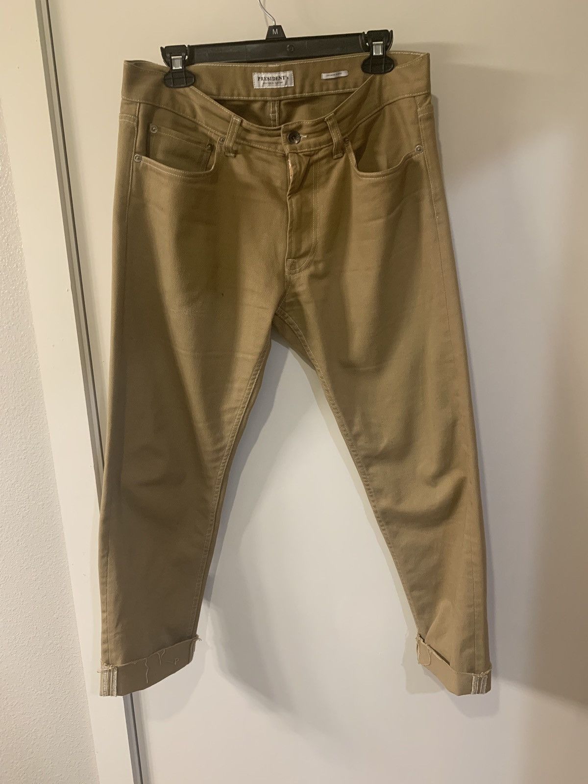 President's Tan Cropped Icarus Jeans Size US 32 / EU 48 - 1 Thumbnail