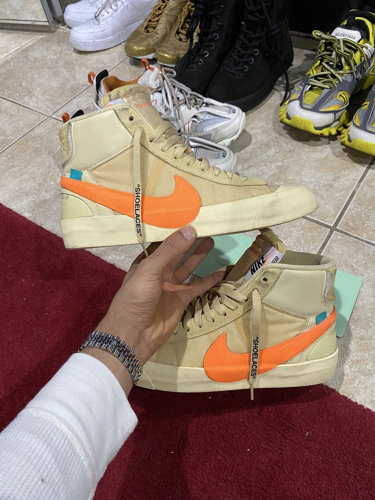 Nike Off White Nike x Off White Blazers Mid Vanilla Grailed