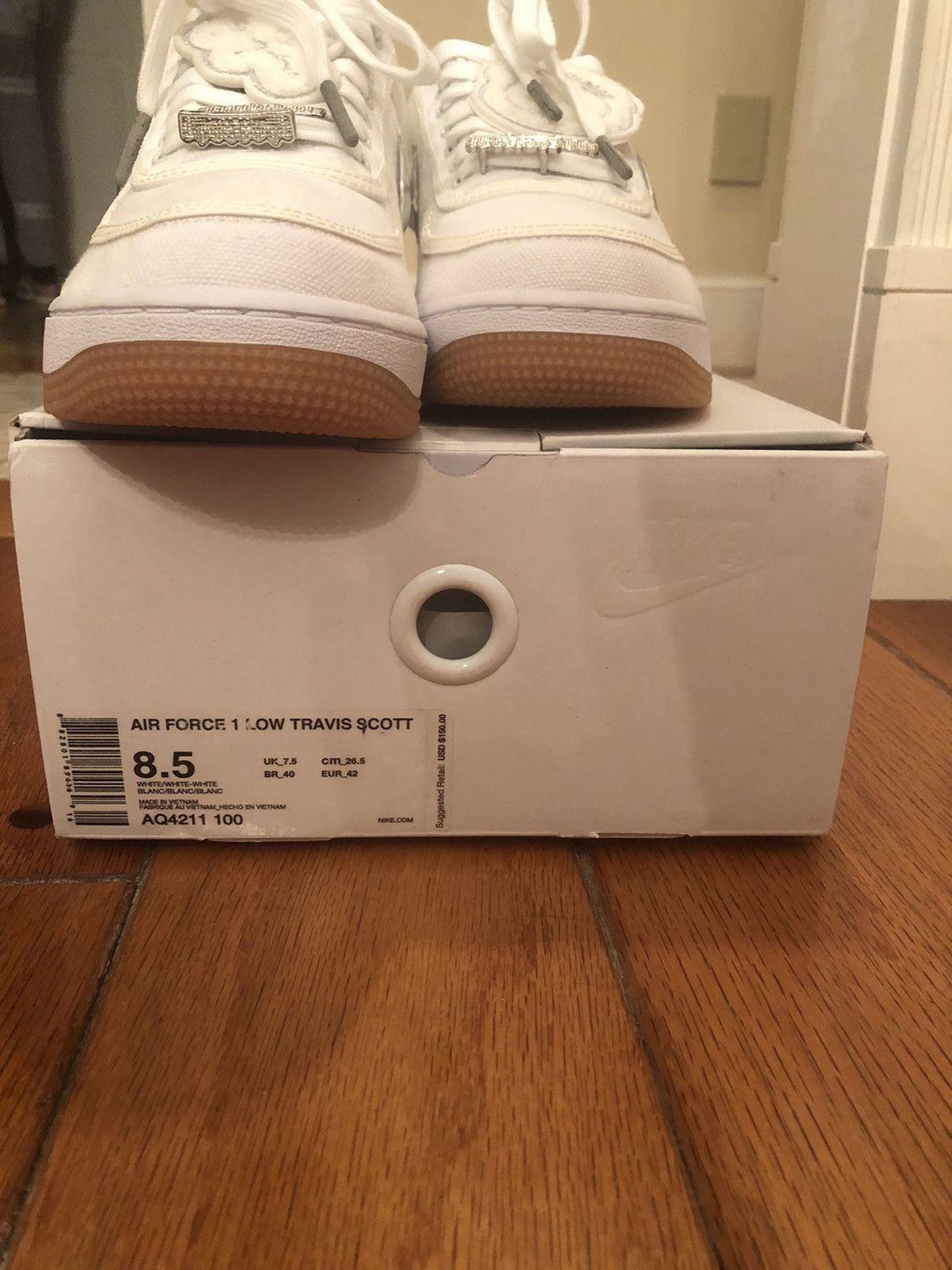 Nike × Travis Scott Air Force 1 Travis Scott 2017 Size US 8.5 / EU 41-42 - 8 Thumbnail