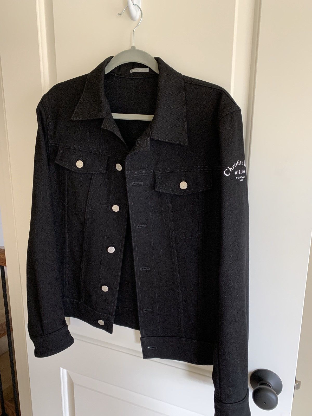 Christian dior atelier on sale black denim jacket