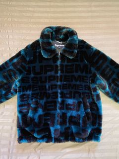 Supreme faux fur 2025 repeater bomber dark teal