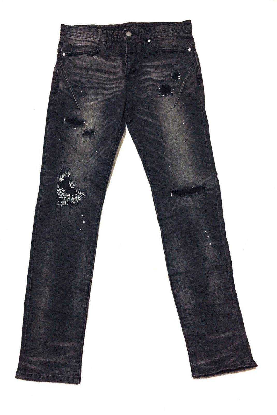 パンツ 00s NUMBER (N)INE damaged skinny jeans Men's Number (N)ine Bottoms | Grailed