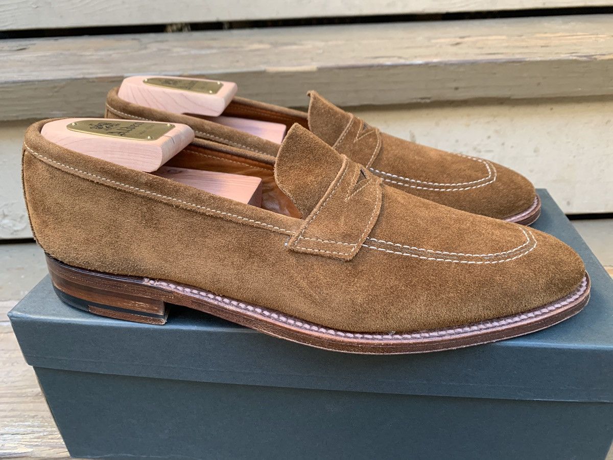Todd Snyder Alden + Todd Snyder Snuff Suede Penny Loafer Plaza Last ...