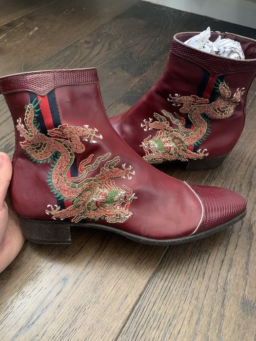 Gucci red dragon clearance boots