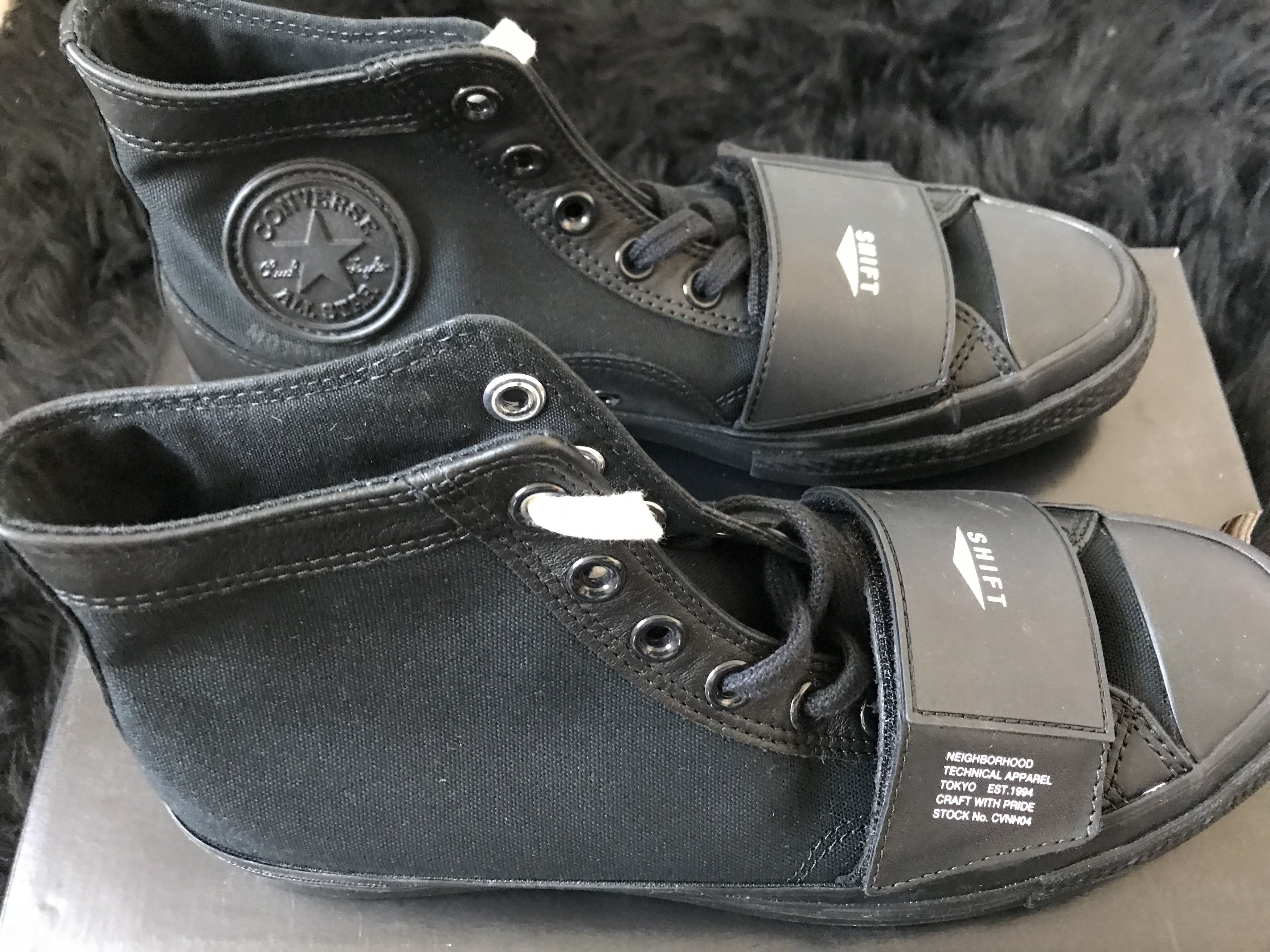 Converse × Neighborhood Converse x Neighborhood Chuck 70 Moto Hi Black Size US 8.5 / EU 41-42 - 2 Thumbnail