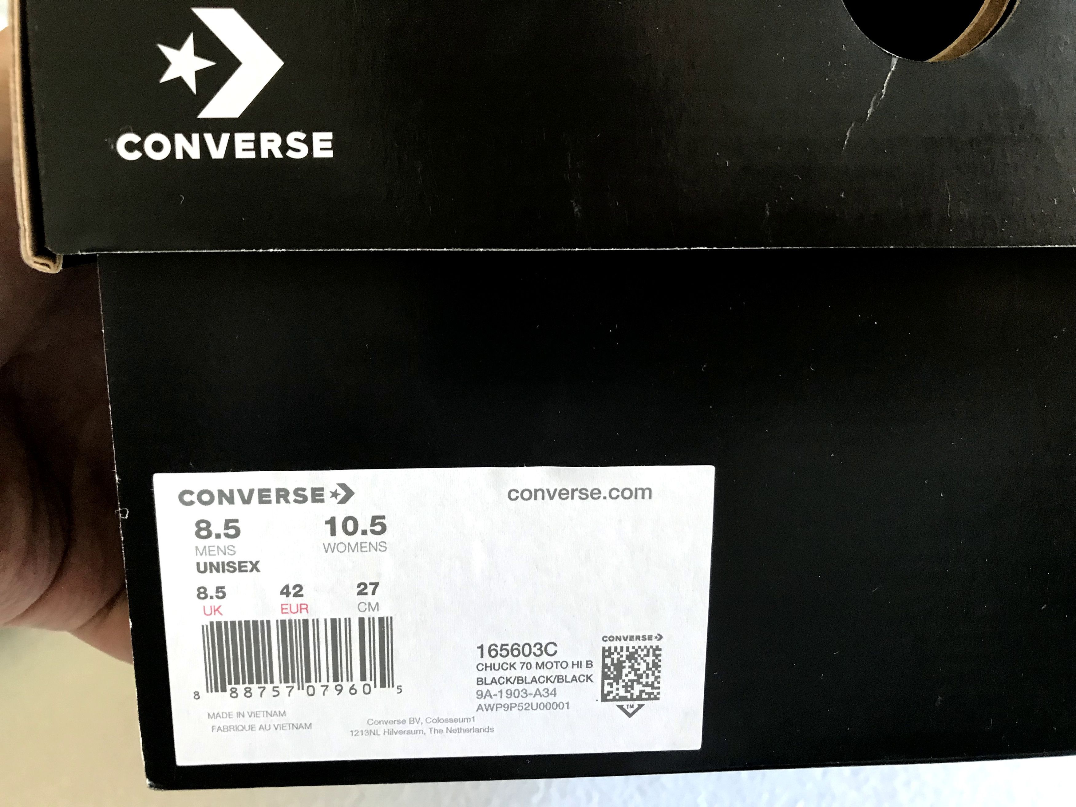 Converse × Neighborhood Converse x Neighborhood Chuck 70 Moto Hi Black Size US 8.5 / EU 41-42 - 4 Thumbnail
