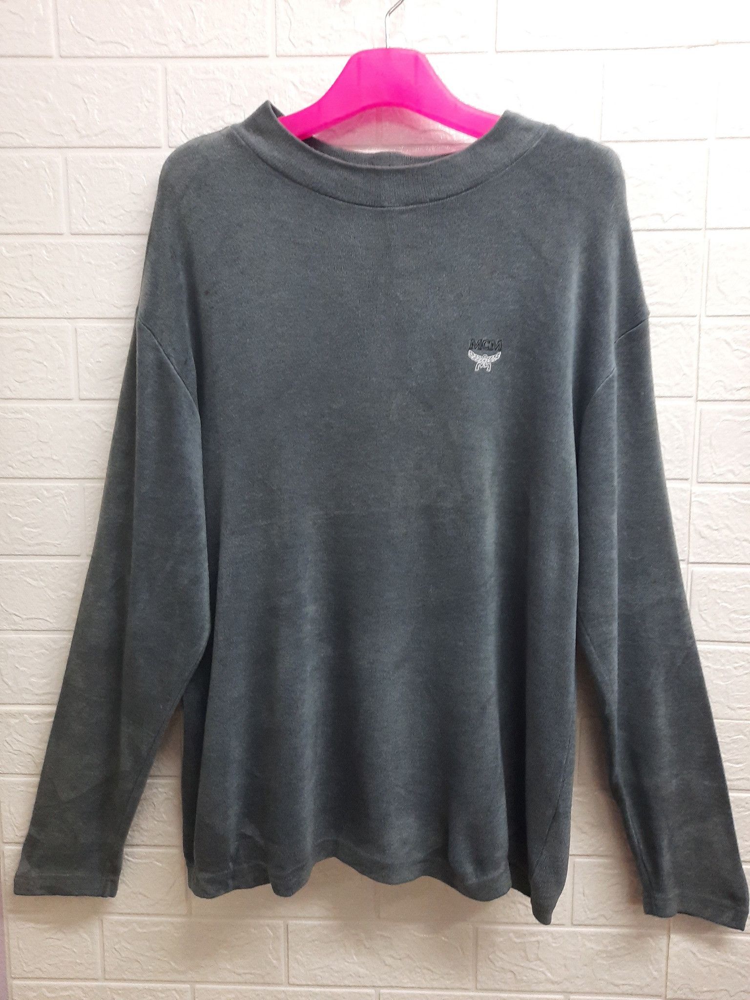 Designer × MCM Vintage MCM Small Logo Long Sleeve Fleece Size Large Size US L / EU 52-54 / 3 - 6 Thumbnail