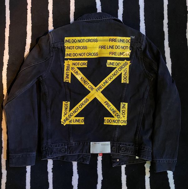 Off white 2024 firetape denim jacket