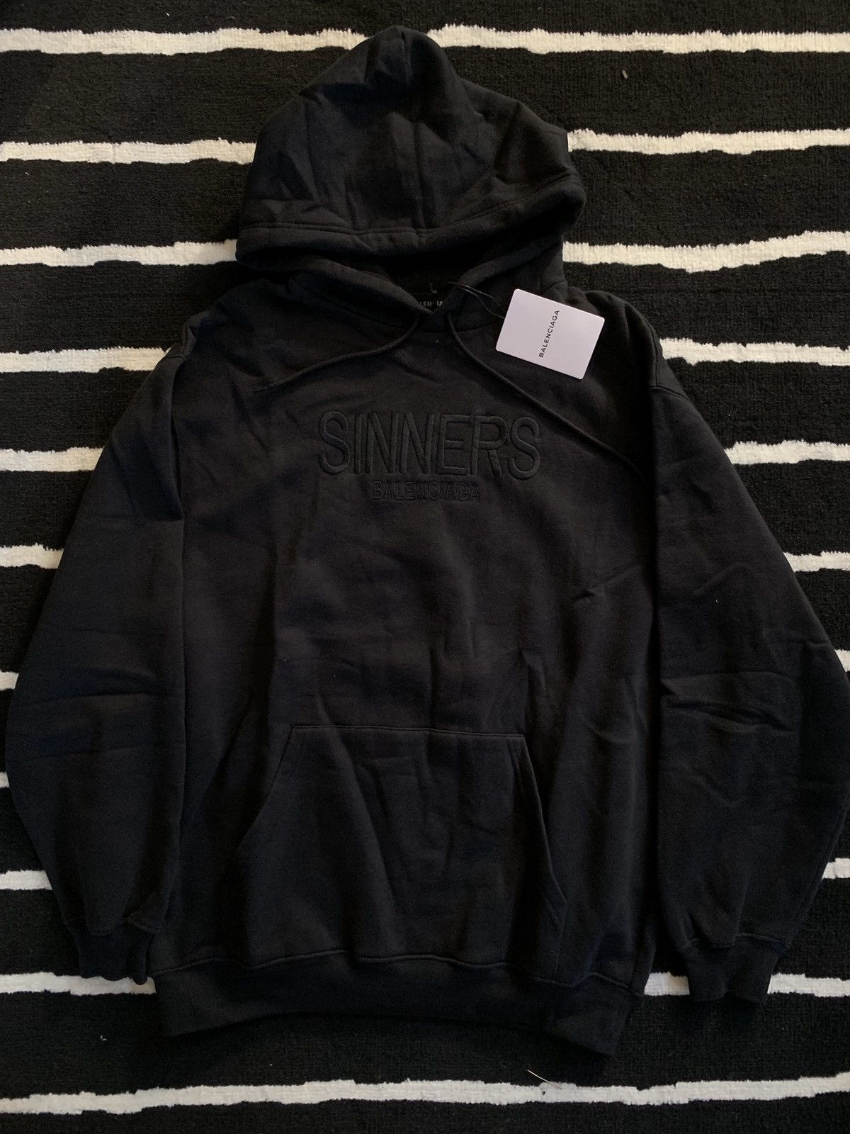 Balenciaga sinners hoodie black hotsell