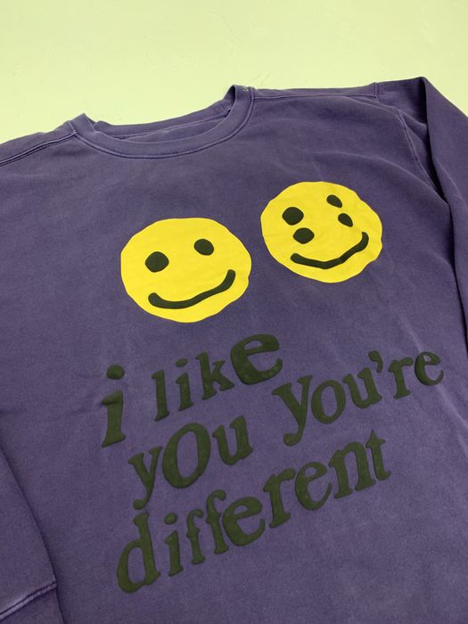 Union CPFM x Union “I LIKE YOU YOU'RE DIFFERENT” Purple Crewneck