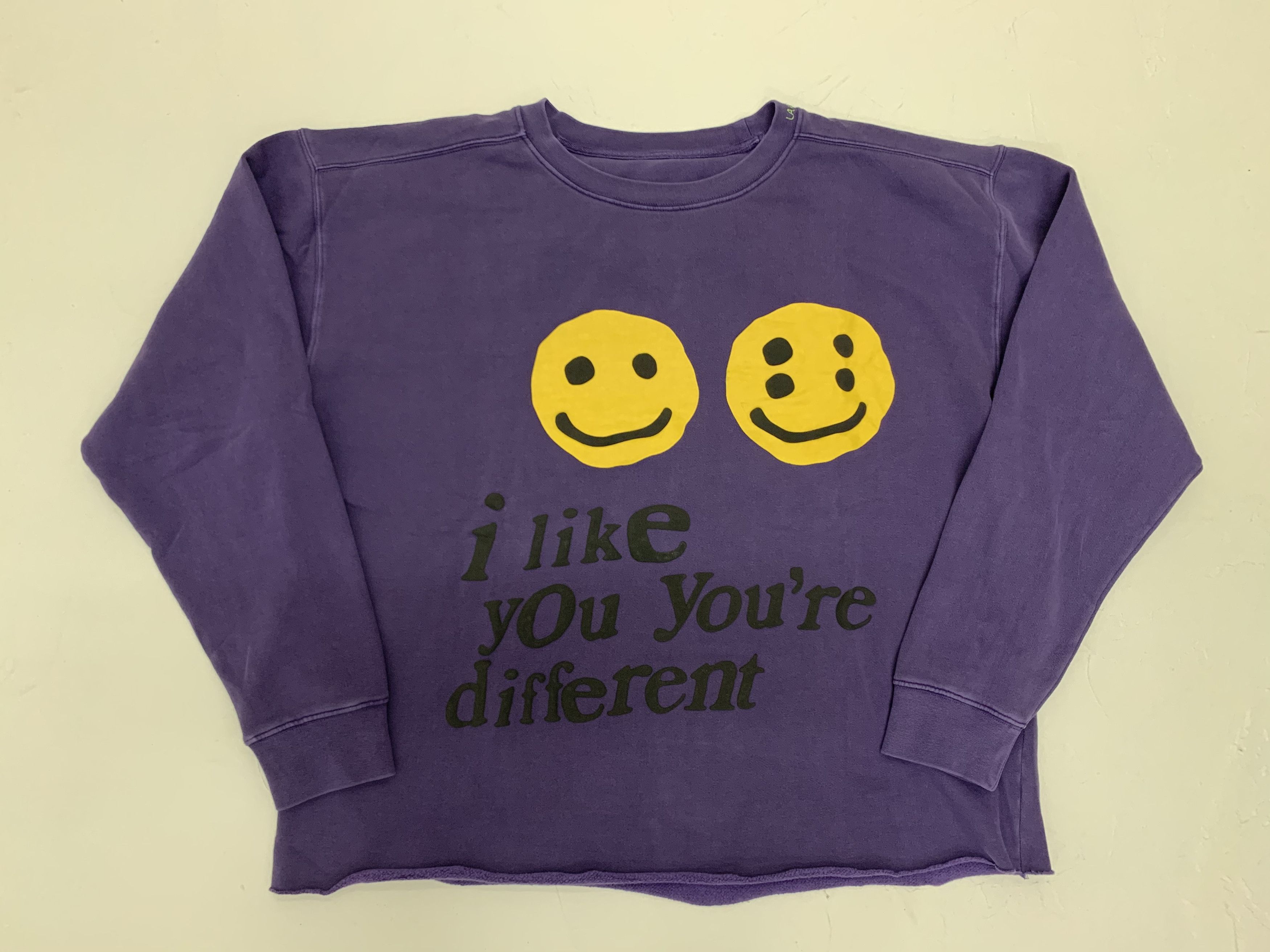 Union CPFM x Union “I LIKE YOU YOU'RE DIFFERENT” Purple Crewneck