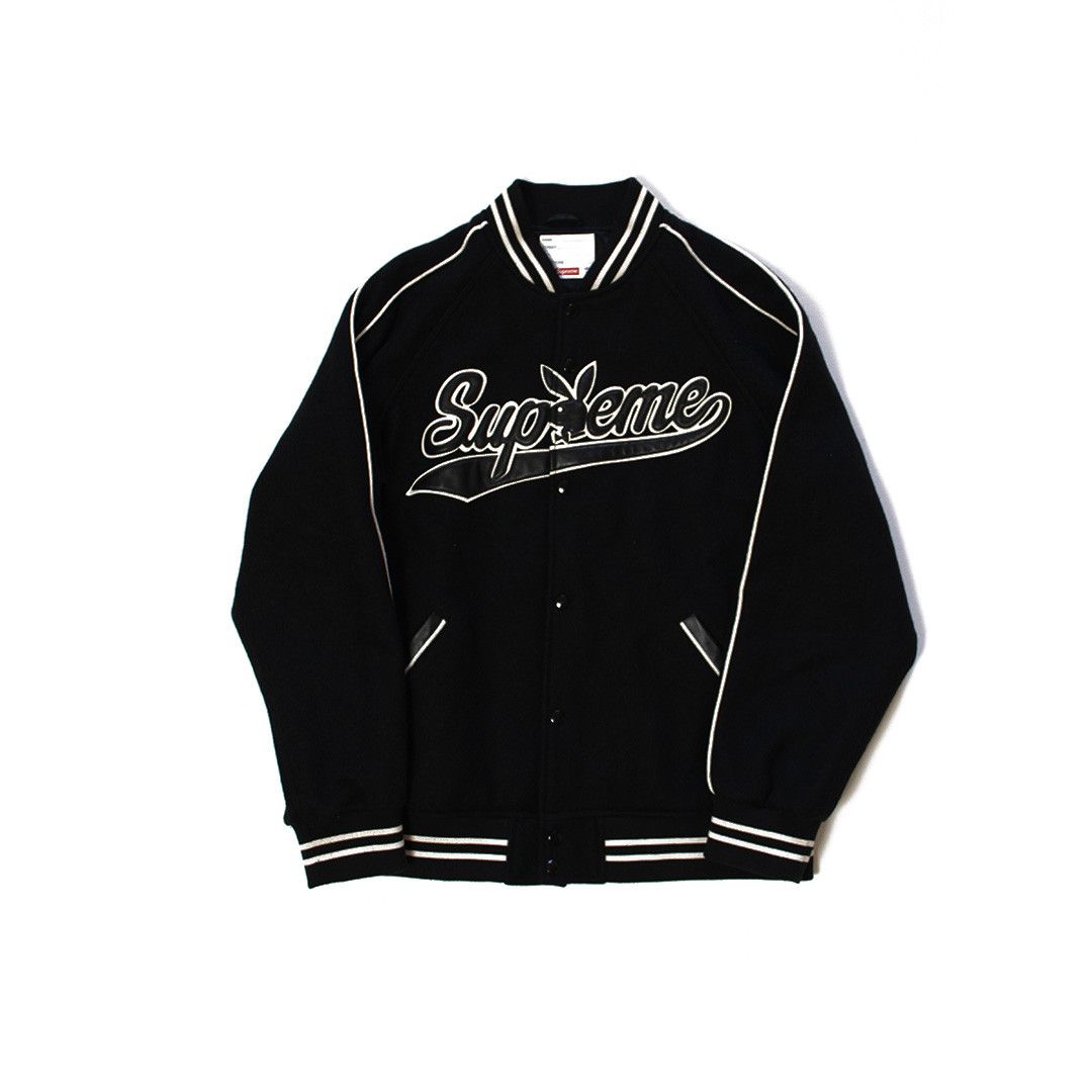 Supreme Supreme x Playboy Varsity Jacket | Grailed