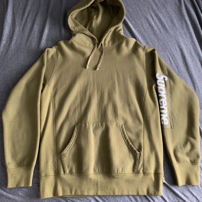 Supreme Supreme Sleeve Patch Hoodie in Moss - SS17 | Grailed
