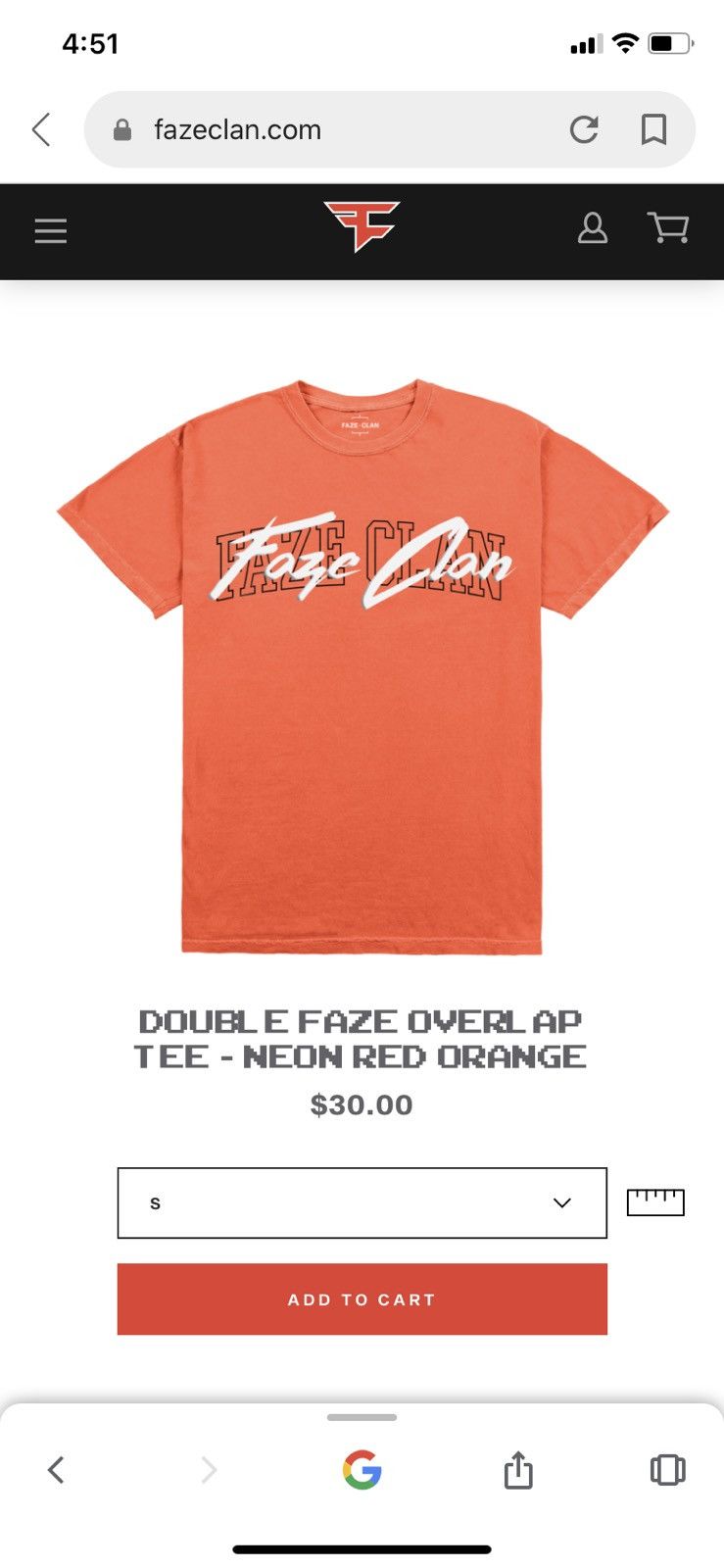 FaZe FaZe Clan Double E Overlap Neon Red Orange Size US L / EU 52-54 / 3 - 1 Thumbnail