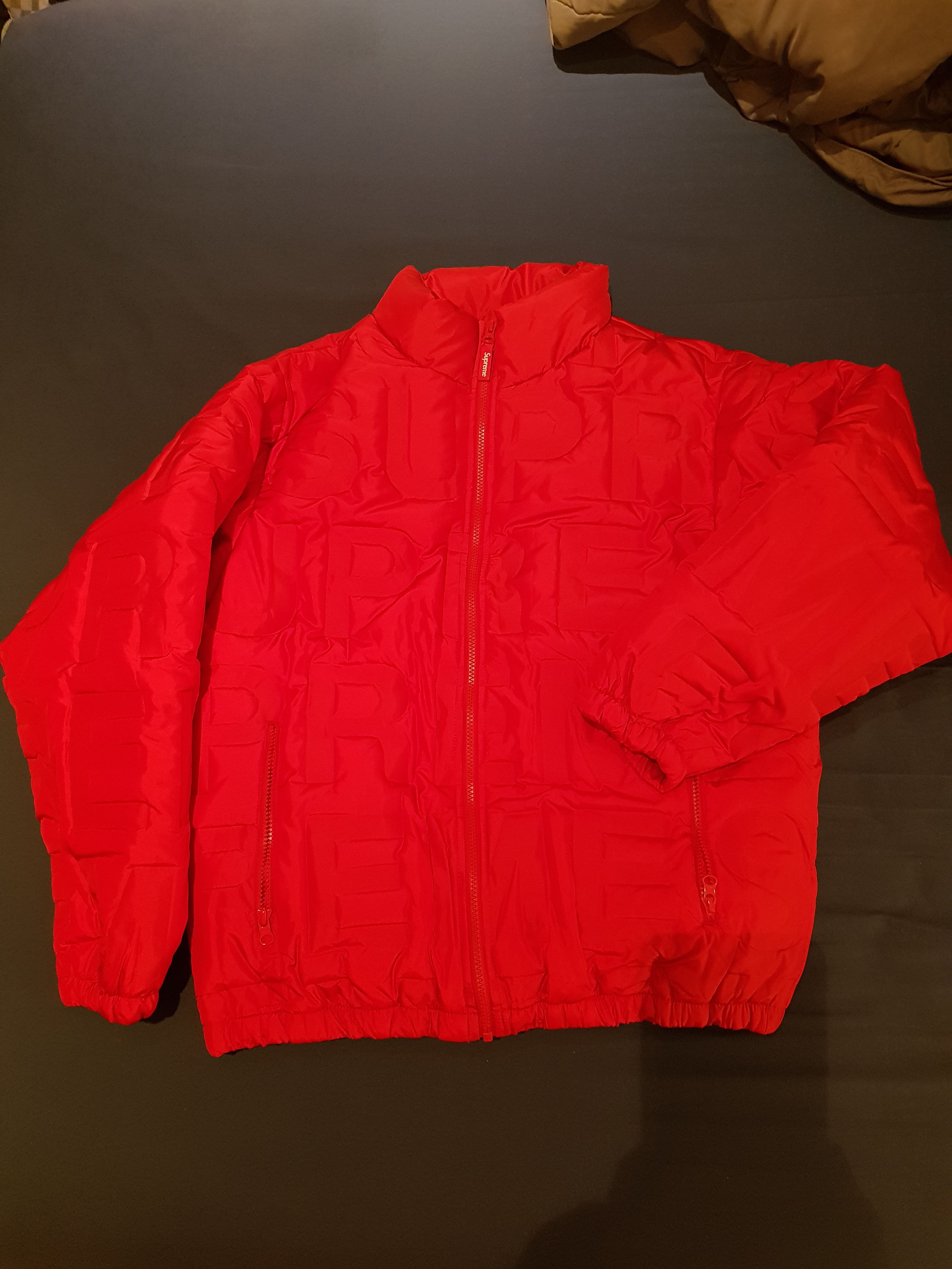 Supreme Supreme Bonded Logo Down Jacket Red | Grailed