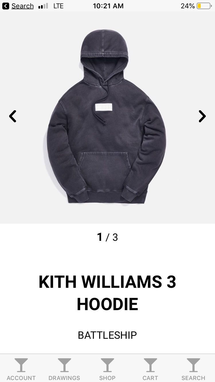 Deals Kith Williams 3 Cyber Monday Hoodie Battleship