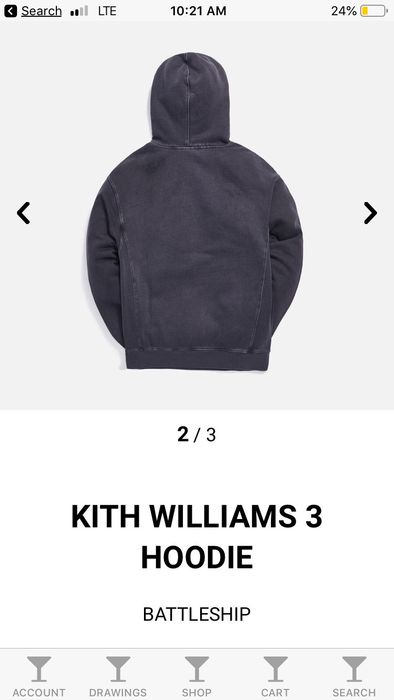 Kith Kith Box Logo BOGO Williams 3 III Hoodie BATTLESHIP XS black