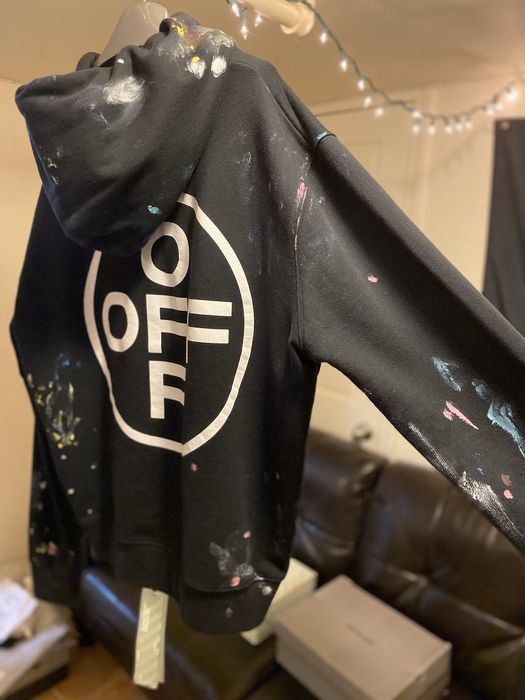 Off-White Off White Paint Splatter Hoodie (1 of 1) Size US L / EU 52-54 / 3 - 2 Preview
