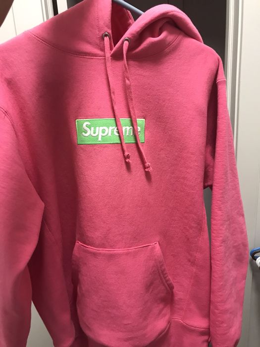 Supreme pink green store box logo